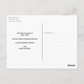 Social Media Ja/Kein Foto Spaß Save the Date einla Postkarte (Rückseite)