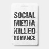 Social Media Killed Romance Ausweis (Rückseite)
