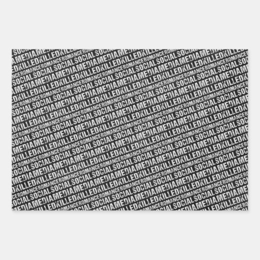 Social Media Killed Romance Geschenkpapier Set (Vorderseite 3)