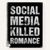 Social Media Killed Romance Notizblock (Vorderseite)