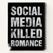 Social Media Killed Romance Notizblock (Rückseite)