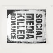 Social Media Killed Romance Wandteppich (Vorderseite (Horizontal))
