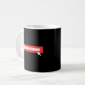 Social Media like Share Comt-Abonnent Vlogger Kaffeetasse (Vorderseite Links)