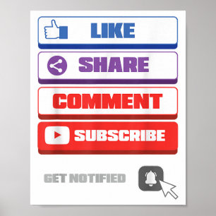 Social Media like Share Kommentar abonnieren Vlogg Poster