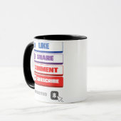 Social Media like Share Kommentar abonnieren Vlogg Tasse (Vorderseite Links)