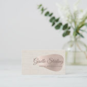 Social Media Manager Beige Linen Beauty Visitenkarte (Stehend Vorderseite)