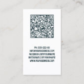 Social Media Manager Content Creator QR Code Visitenkarte (Rückseite)