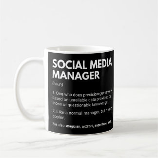 Social Media Manager Funny Marketer Definition Kaffeetasse
