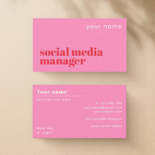 Social Media Manager moderne Visitenkarte