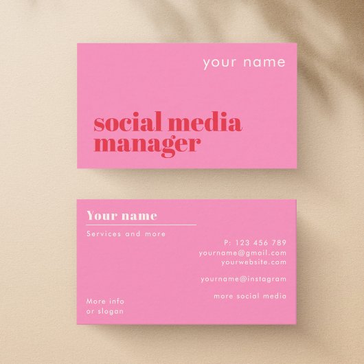 Social Media Manager moderne Visitenkarte