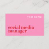 Social Media Manager moderne Visitenkarte (Vorderseite)