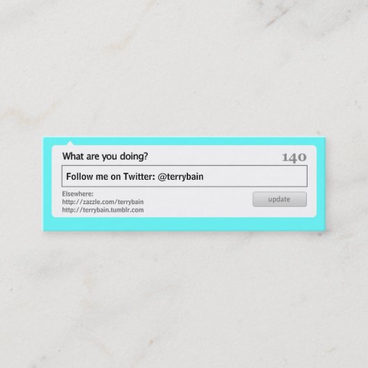 Social Media Mini Visitenkarte (Vorderseite)