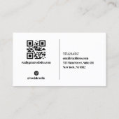 Social Media-Networking-Foto für Black Add-Logos Visitenkarte (Rückseite)