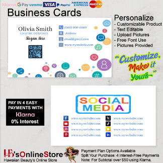 Social Media Networking QR Code Business Cards 14 Visitenkarte