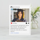 Social Media Post Foto Abschluss Ankündigung (Stehend Vorderseite)