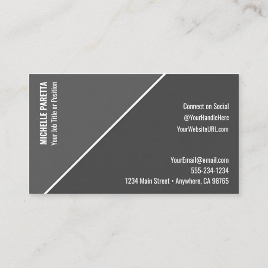 Social Media Profile Foto Visitenkarte (Rückseite)