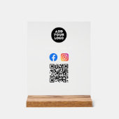 Social Media QR Code Acrylschild | Fb Instagram (Vorderseite)