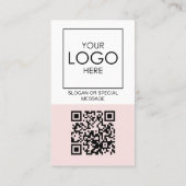 Social Media QR Code Employee Photo & Company Logo Visitenkarte (Rückseite)