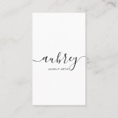 Social Media QR Code Girly Calligraphy White Visitenkarte (Rückseite)