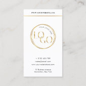 Social Media QR Code Glam Gold Logo QR Code Visitenkarte (Rückseite)