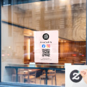 Social Media QR Code | Instagram & Facebook Fensteraufkleber (Café-Fenster)