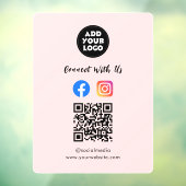 Social Media QR Code | Instagram & Facebook Fensteraufkleber (Blatt 3)