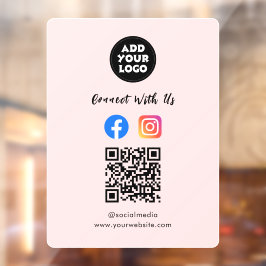 Social Media QR Code | Instagram & Facebook Fensteraufkleber