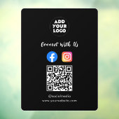 Social Media QR Code | Instagram & Facebook Fensteraufkleber (Blatt 3)