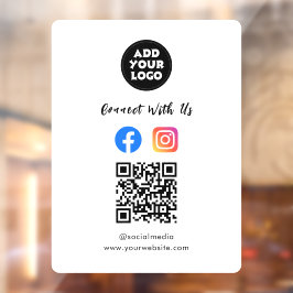 Social Media QR Code | Instagram & Facebook Fensteraufkleber