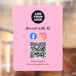 Social Media QR-Code | Instagram & Facebook Fensteraufkleber