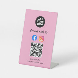Social Media QR Code | Instagram Facebook Tabletop Sockelschild