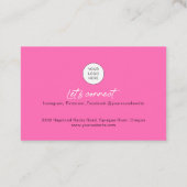 Social Media QR Code Moderne Make-Artist Foto Bu Visitenkarte (Rückseite)