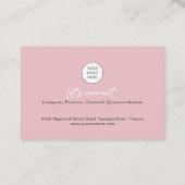 Social Media QR Code Moderne Make-Artist Foto Bu Visitenkarte (Rückseite)