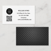 Social Media QR Code Scannable Black Luxe Visitenkarte (Vorne/Hinten)
