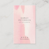 Social Media QR-Code Trendy stylish blush Personal Visitenkarte (Vorderseite)