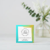 *~* Social Media QR LOGO Fett Farbe Quadratische Visitenkarte (Stehend Vorderseite)