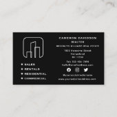 Social Media Real Anwesen Agent Neuer Zuhause Visitenkarte (Vorderseite)