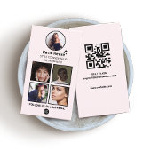 Social Media, rosa Instagram Foto Visitenkarte