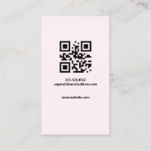 Social Media, rosa Instagram Foto Visitenkarte (Rückseite)