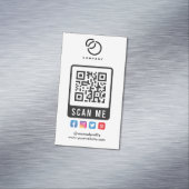 Social Media Scan ME QR Code Logo Modern Einfach Magnetische Visitenkarte (Beispiel)