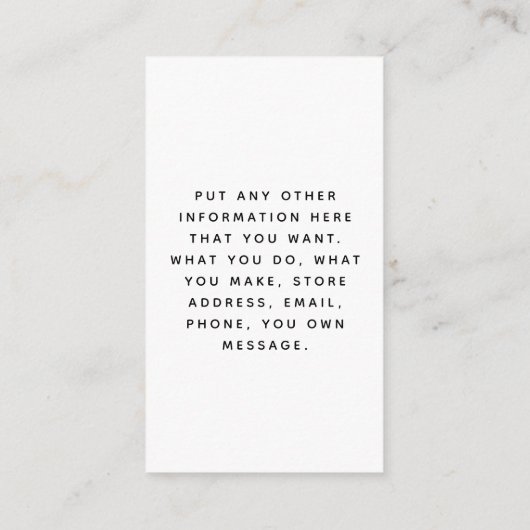 Social Media, Schwarz-Weiß-Order Insert Card. (Rückseite)