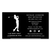 Social Media Sport Coach Weibliche Golflehrerin Magnetische Visitenkarte (Vorderseite)