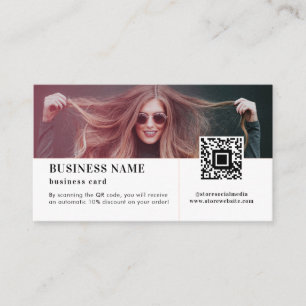 Social Media Store QR-Code Rabatt Danke Visitenkarte