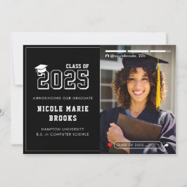 Social Media Story Foto Black Abschluss Ankündigung