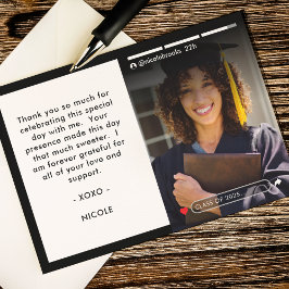 Social Media Story Post Foto Abschluss Dankeskarte