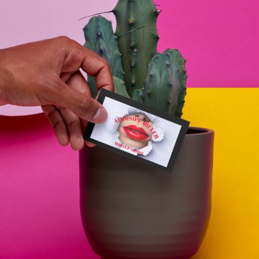 Social Media, Trendy Makeup Artist QR-Code Visitenkarte