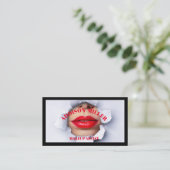 Social Media, Trendy Makeup Artist QR-Code Visitenkarte (Stehend Vorderseite)