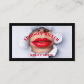 Social Media, Trendy Makeup Artist QR-Code Visitenkarte (Vorderseite)