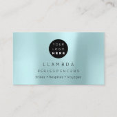 Social Media TwitterYouTubeInstagraFaceFB Aqua Visitenkarte (Vorderseite)