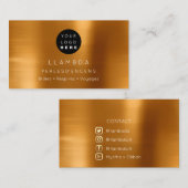 Social Media TwitterYouTubeInstagraFaceFB Honey Visitenkarte (Vorne/Hinten)